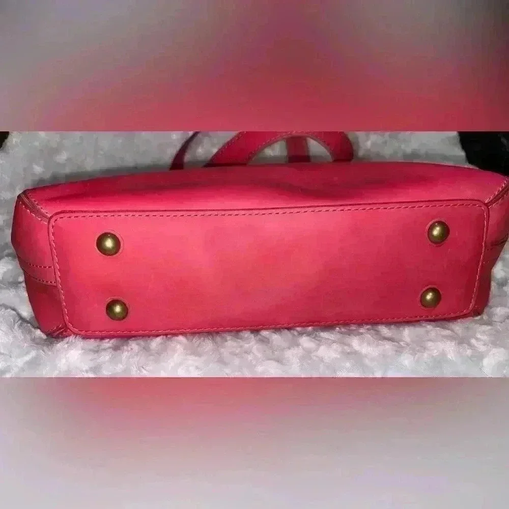 Fossil‎ Leather Fuchsia Tote Summer Spring Bag